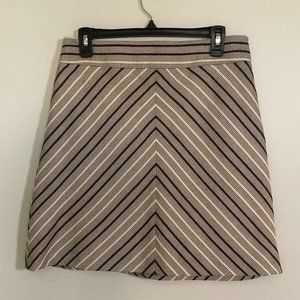 LOFT | Chevron Tweed Mini Skirt, Sz 8